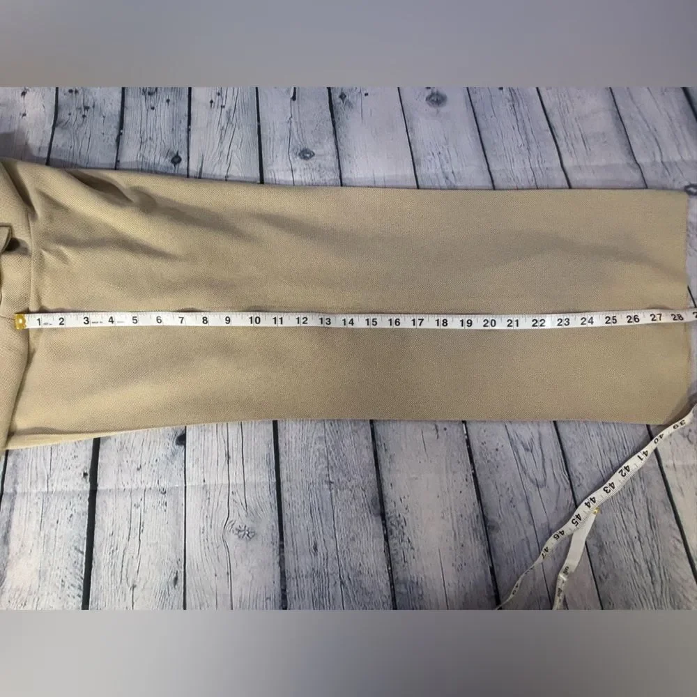 AnnTaylor 2 Piece Classic Minimalist Business Casual Tan Suit Blazer 6 Pants 10P - Picture 12 of 12